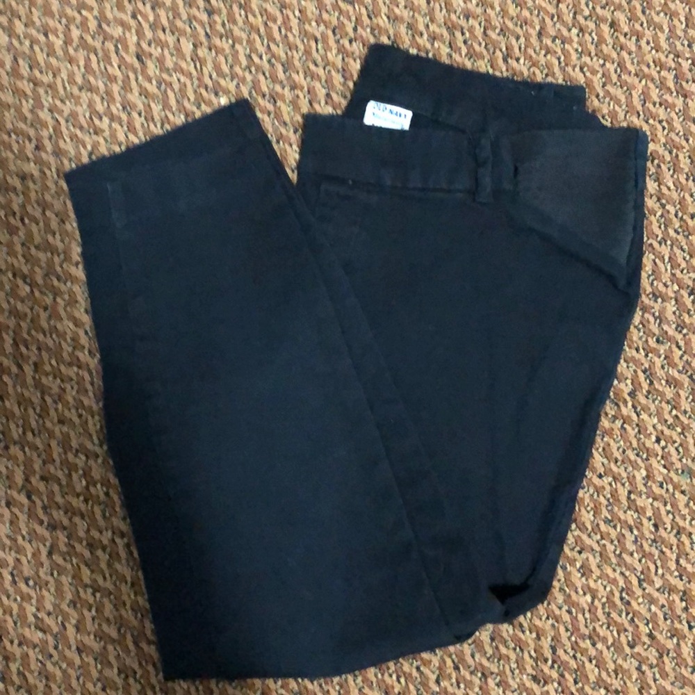 Side panel black dress pants